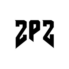 ZPZ letter logo design for technology company. ZPZ logo design black and white color combination. ZPZ logo, ZPZ vector, ZPZ design, ZPZ icon, ZPZ alphabet. ZPZ typography logo design.