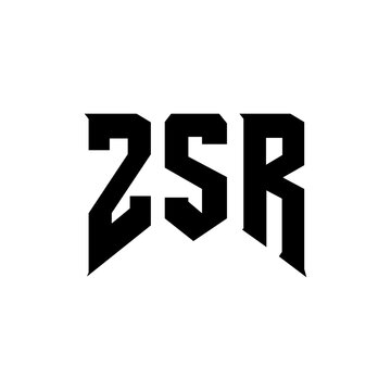 ZSR letter logo design for technology company. ZSR logo design black and white color combination. ZSR logo, ZSR vector, ZSR design, ZSR icon, ZSR alphabet. ZSR typography logo design.