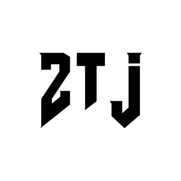 ZTJ letter logo design for technology company. ZTJ logo design black and white color combination. ZTJ logo, ZTJ vector, ZTJ design, ZTJ icon, ZTJ alphabet. ZTJ typography logo design.