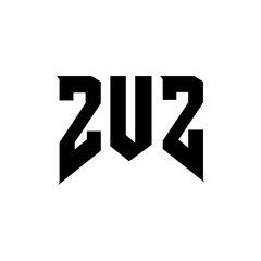 ZUZ letter logo design for technology company. ZUZ logo design black and white color combination. ZUZ logo, ZUZ vector, ZUZ design, ZUZ icon, ZUZ alphabet. ZUZ typography logo design.