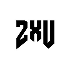 ZXU letter logo design for technology company. ZXU logo design black and white color combination. ZXU logo, ZXU vector, ZXU design, ZXU icon, ZXU alphabet. ZXU typography logo design.