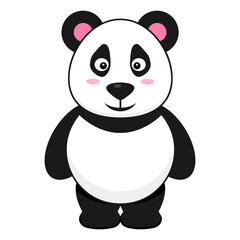 Naklejka premium An adorable Cute Cartoon Panda Character designed specifically for engaging Childrens Media