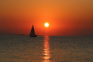 Sailboat on the sea