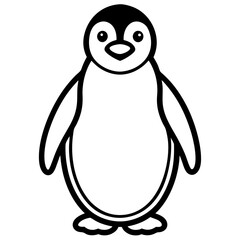 penguin on white