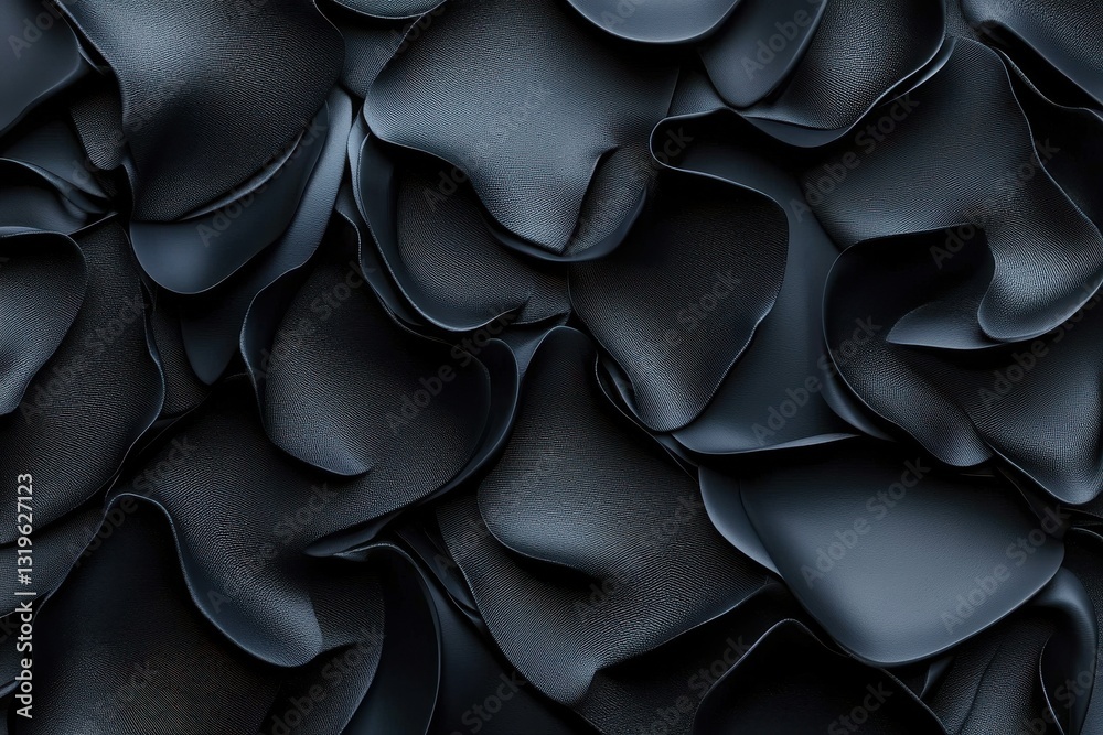 Aufkleber The image is a close up of a black fabric with a pattern of black