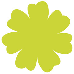 green clover petal shape