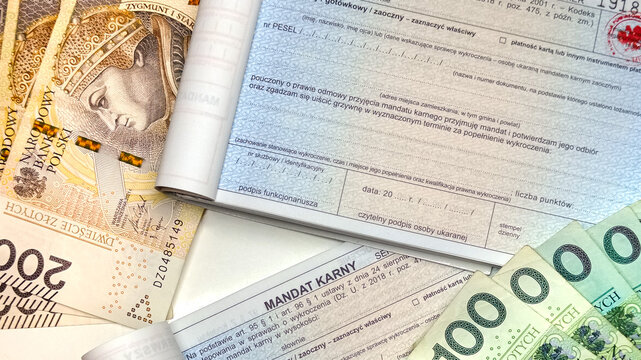 Mandat karny. Taryfikator mandat&oacute;w. Punkty karne.