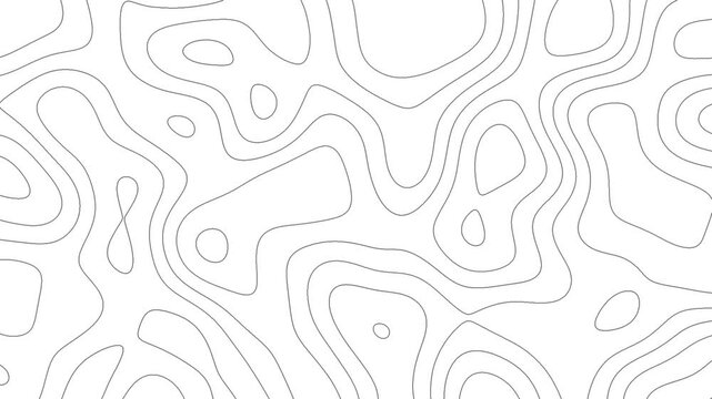abstract black and white topographic animation background video motion graphics