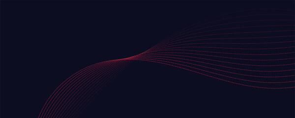 abstract red wave  on blue background
