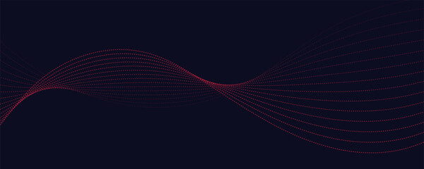 abstract red wave  on blue background