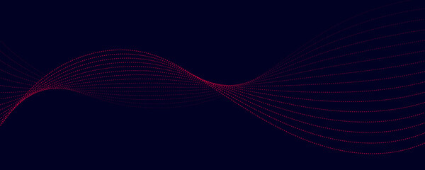 abstract red wave  on blue background
