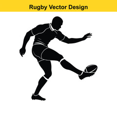 Naklejka premium Breaking Lines and Scoring Tries: Mastering the Game of Rugby. 