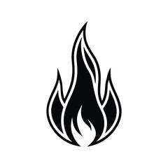 Vector illustration of fire flames with a warm orange and yellow design