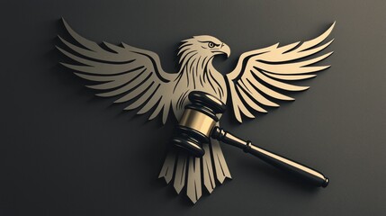 Eagle and Gavel: Symbol of Justice and Freedom