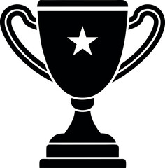 gold trophy cup trophy icon silhouette with Transparent Background