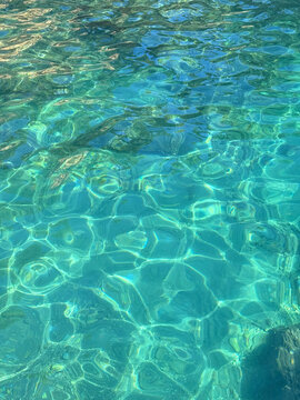 Sea clear turquoise blue surface