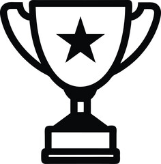 gold trophy cup trophy icon silhouette with Transparent Background