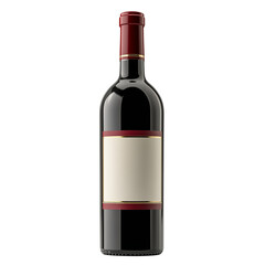 A wine bottle lying isolated on transparent background