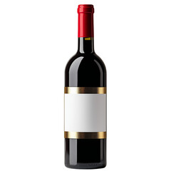 A wine bottle lying isolated on transparent background (4)