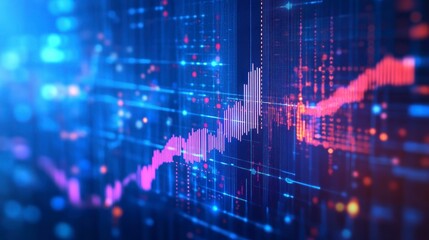 Abstract financial data visualization