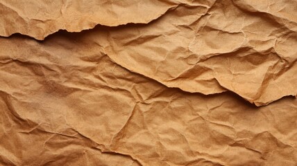 Obraz premium Crumpled Brown Paper Texture Background