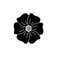 creative details poppy icon Vector Illustration