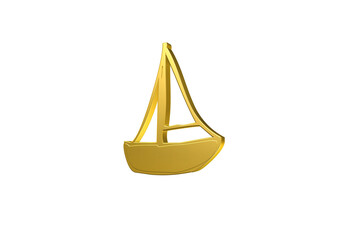 żaglówka, rysunek, ilustracja, 3d, symbol, projekt