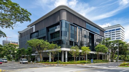 Modern Commercial Building in Urban Setting