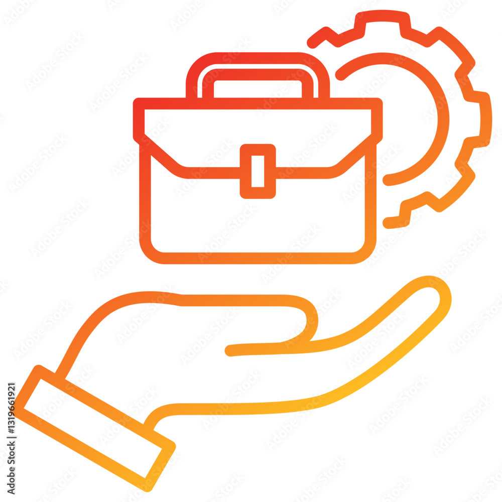 Poster responsibility line gradient icon