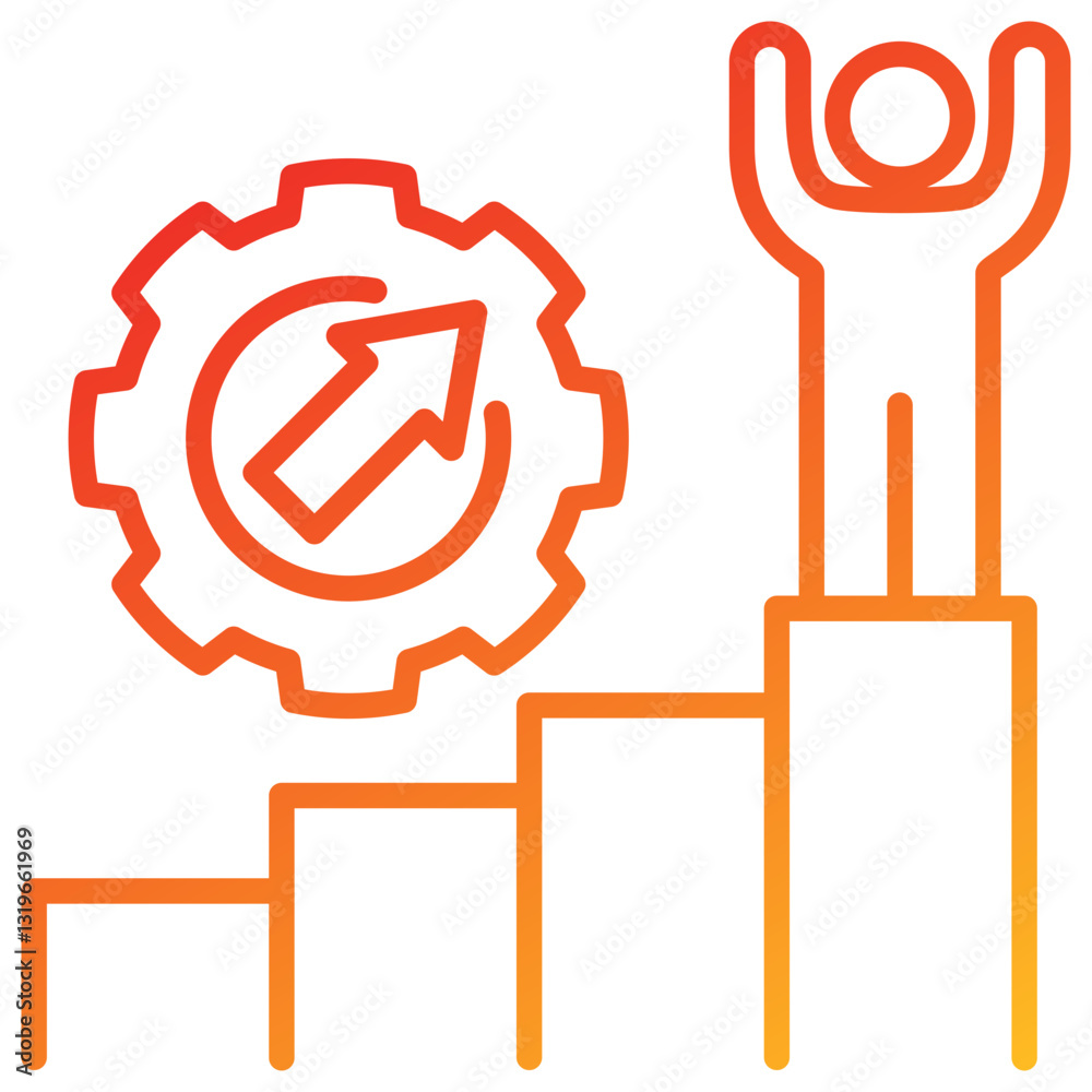 Poster Development Line Gradient Icon