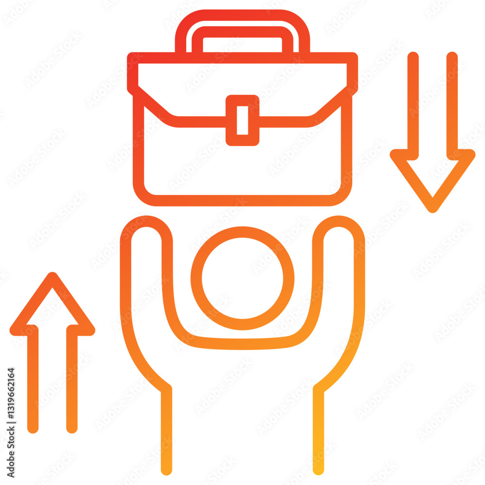 Poster Workload Line Gradient Icon