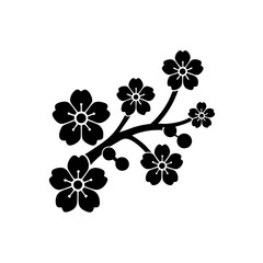 Fototapeta premium creative details cherry blossom icon Vector Illustration