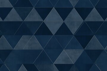 Fototapeta premium A dark blue geometric pattern background, with the same color and design on all four sides of each triangle, creating an elegant and modern look suitable for high-end branding or graphic designs