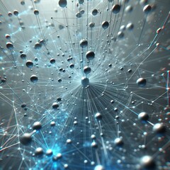  Web3 Architecture: Abstract 3D Network Nodes and Connections Scheme