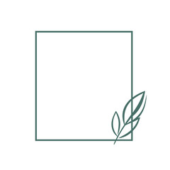 Minimalist botanical frame for beauty and wellness branding