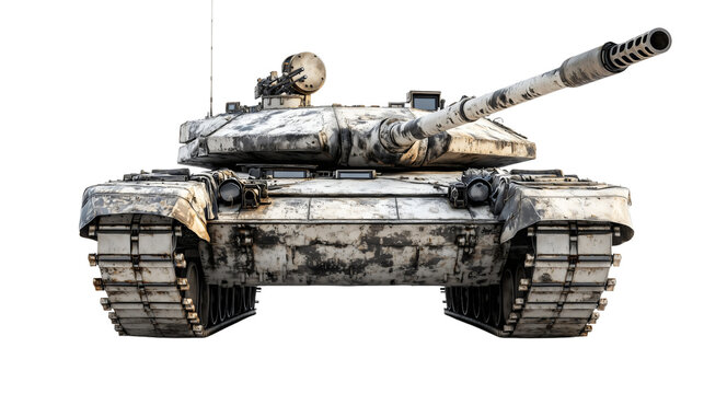 Advanced main battle tank with heavy armor, reactive plating, and a large-caliber smoothbore cannon, positioned in a combat-ready stance.