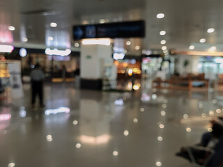 Abstract blur and defocused airport terminal, background concept, empty space, advertorial, etc.
