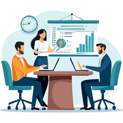 business people working together in office