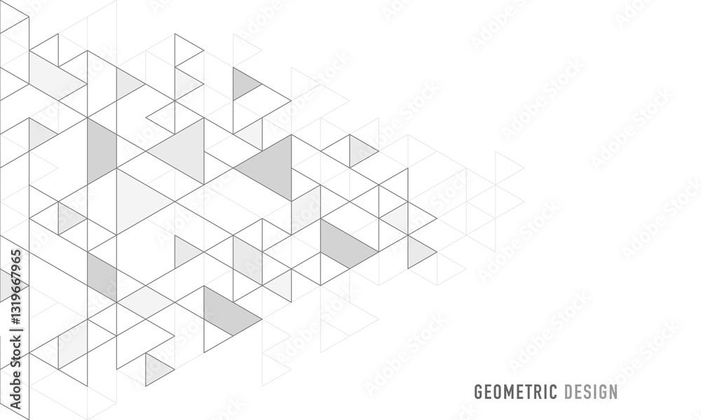 Poster Abstract vector background with a geometric pattern of triangle shapes. Graphic design element 