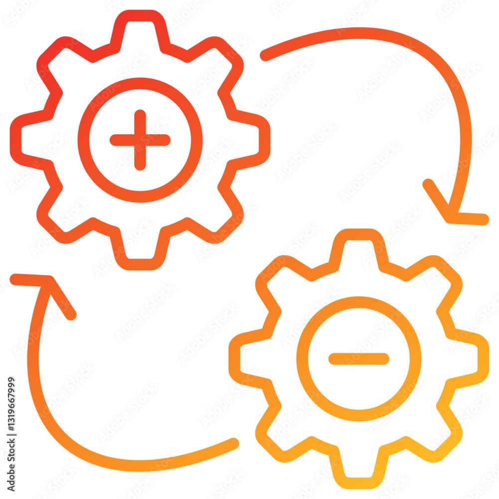 Poster Change Management Line Gradient Icon