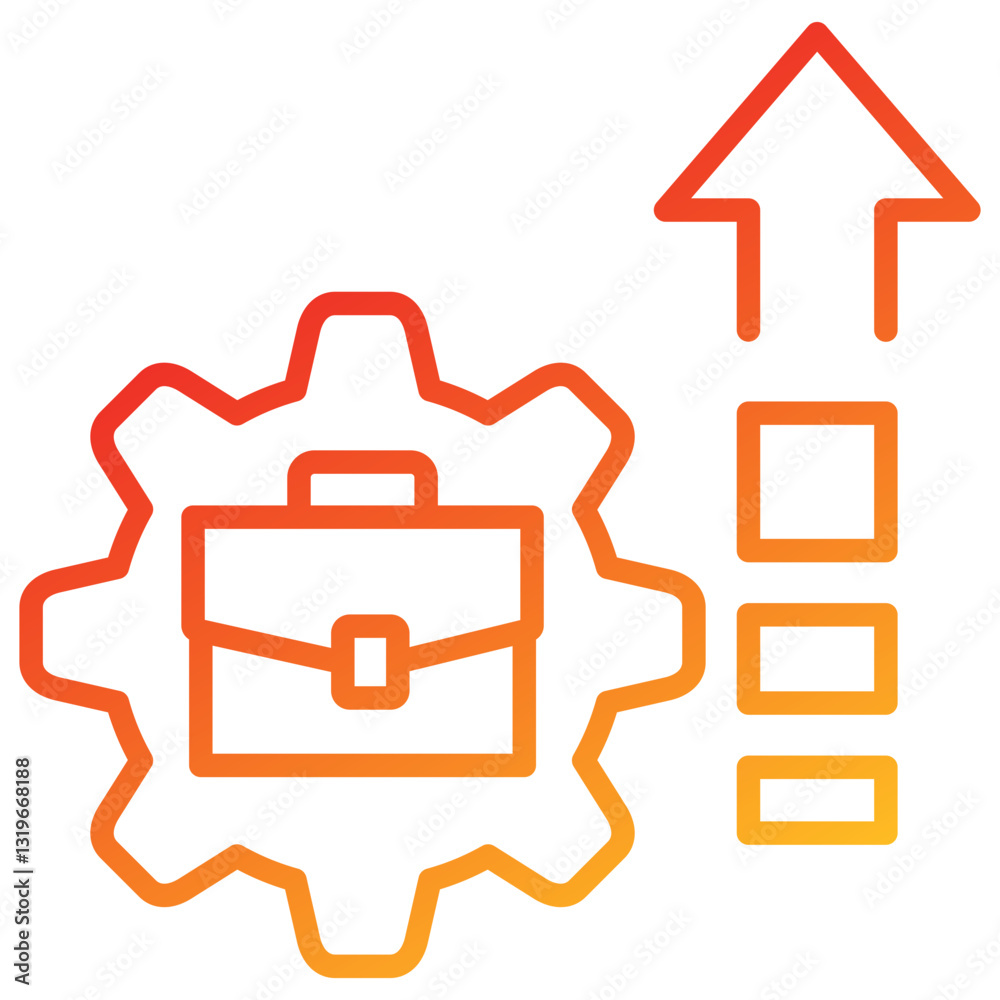 Aufkleber development line gradient icon