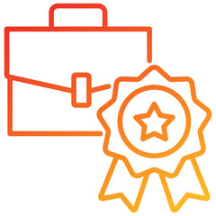 Work Quality Line Gradient Icon