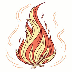 Fototapeta premium fire flames set