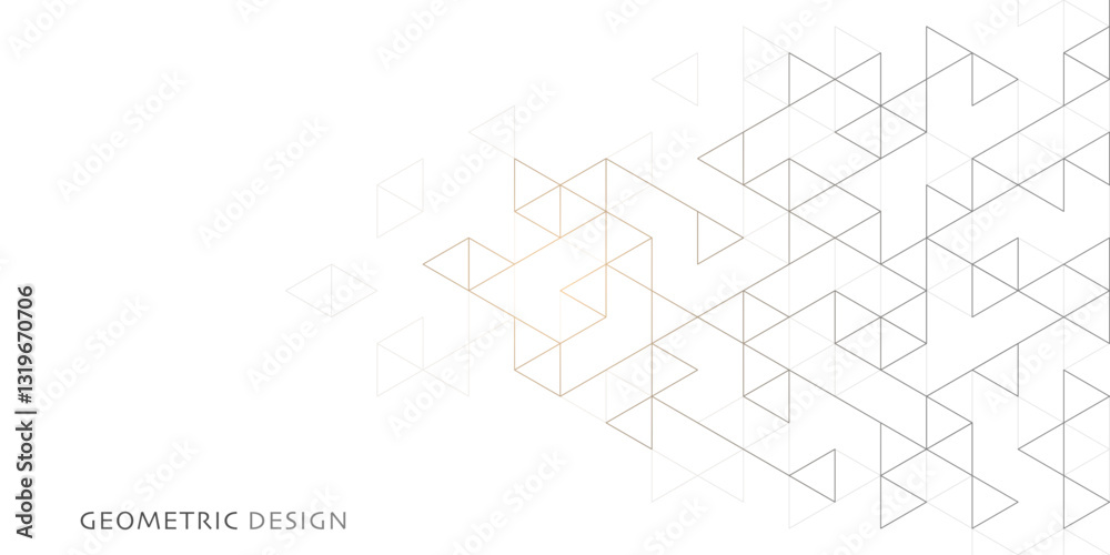 Aufkleber Abstract vector background with a geometric pattern of triangle shapes. Graphic design element 