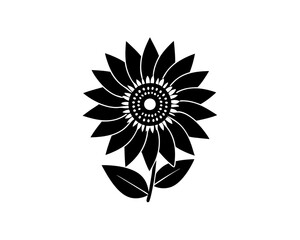 creative details sunflower icon Vector Illustration