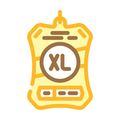 vintage clothing tag thrift driven fashion color icon vector illustration