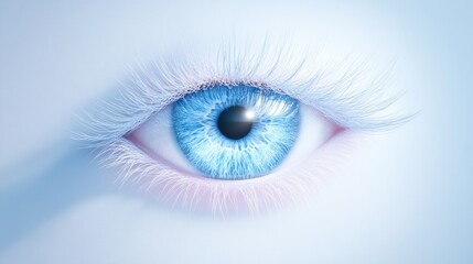 Crystalline Gaze: A Digital Art of a Serene Blue Eye