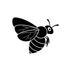 creative details bee and flower icon vector Illustration