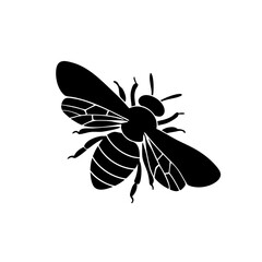 creative details bee and flower icon vector Illustration