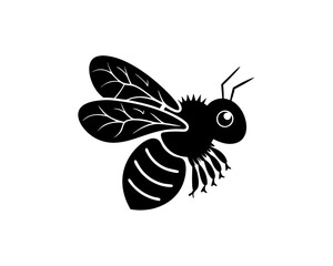 creative details bee and flower icon vector Illustration